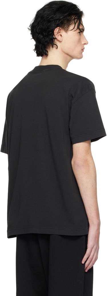T-paita Palm Angels Curved Logo Oversize T-Shirt Musta | PMAA001S25JER0041010, 2
