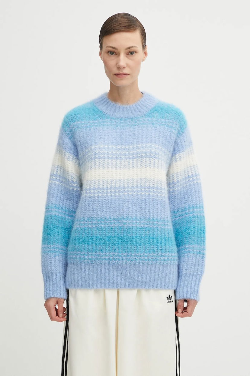 Villapaita KENZO Kenzo Speed Stripe Hairy Knit Jumper Sininen | FF62PU7163CG