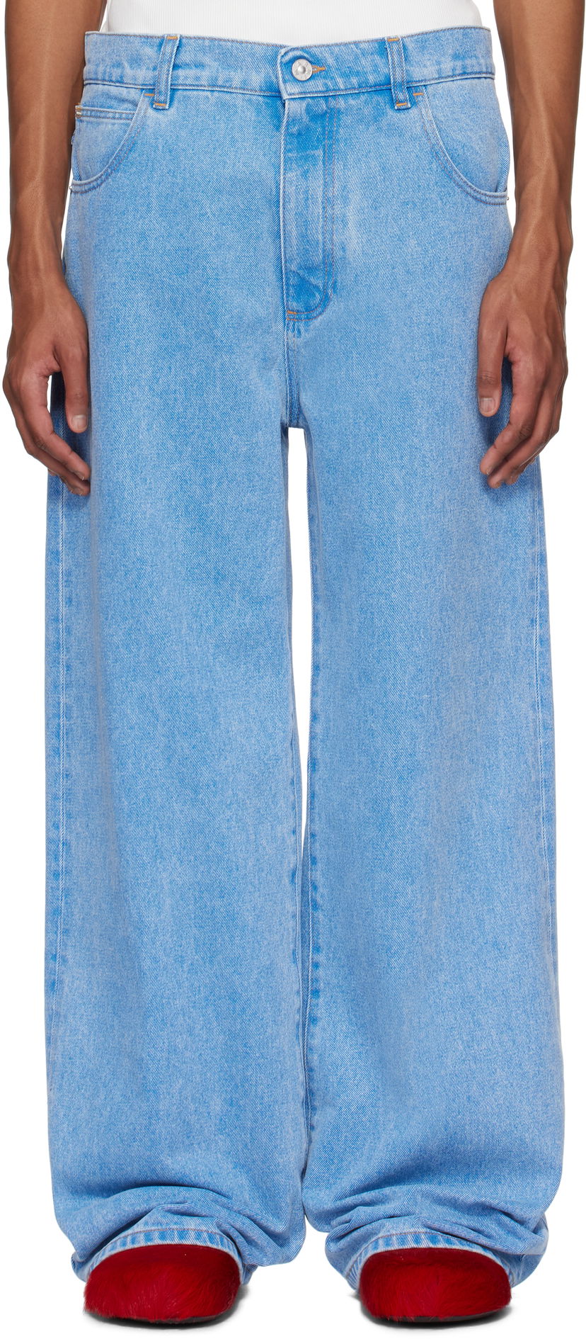 Jeans Marni Marni Organic Wide-Leg Jeans Sininen | PUJU0103A0 USCW91