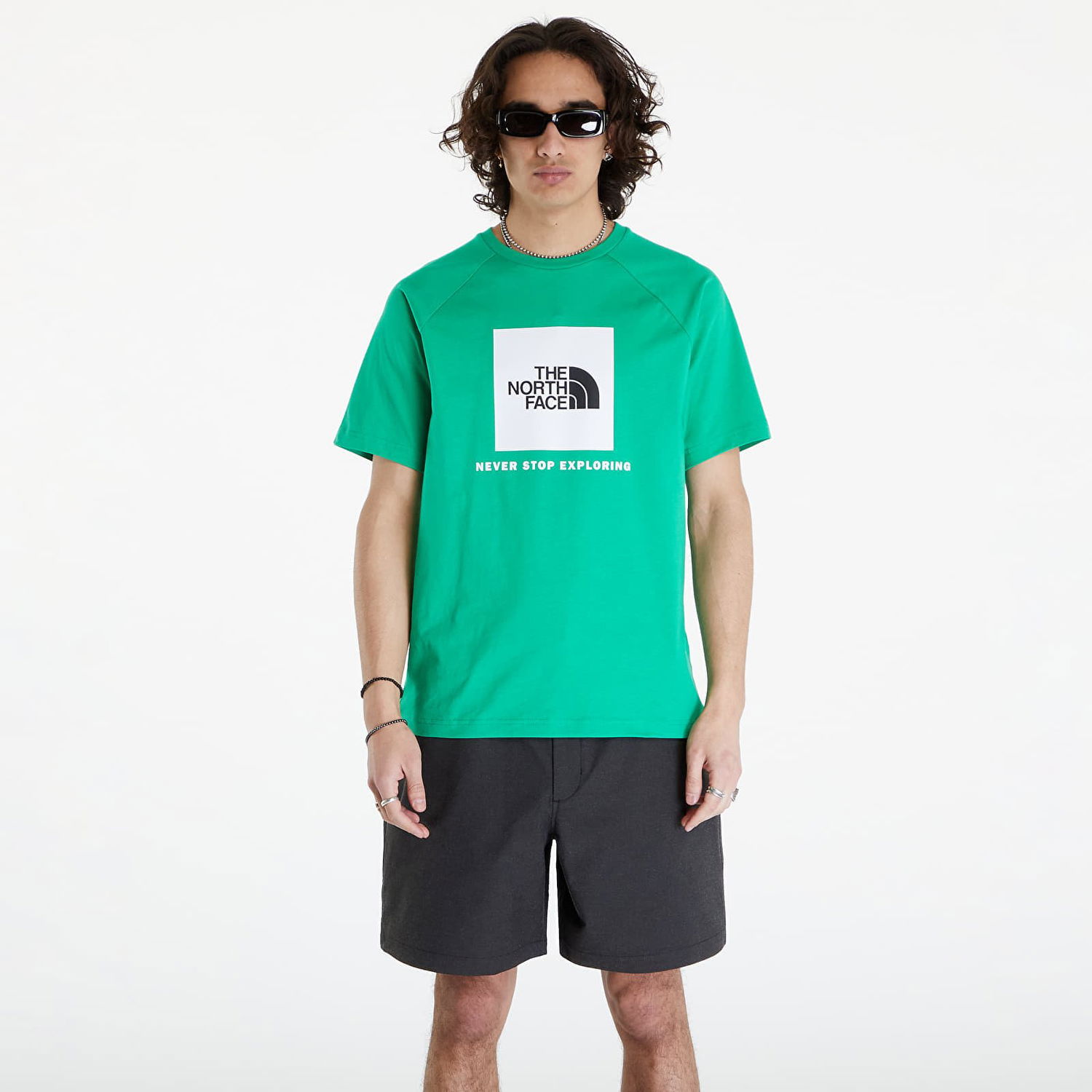 T-paita The North Face S/S Raglan Redbox Tee Optic Emerald Vihreä | NF0A87NJPO81, 0