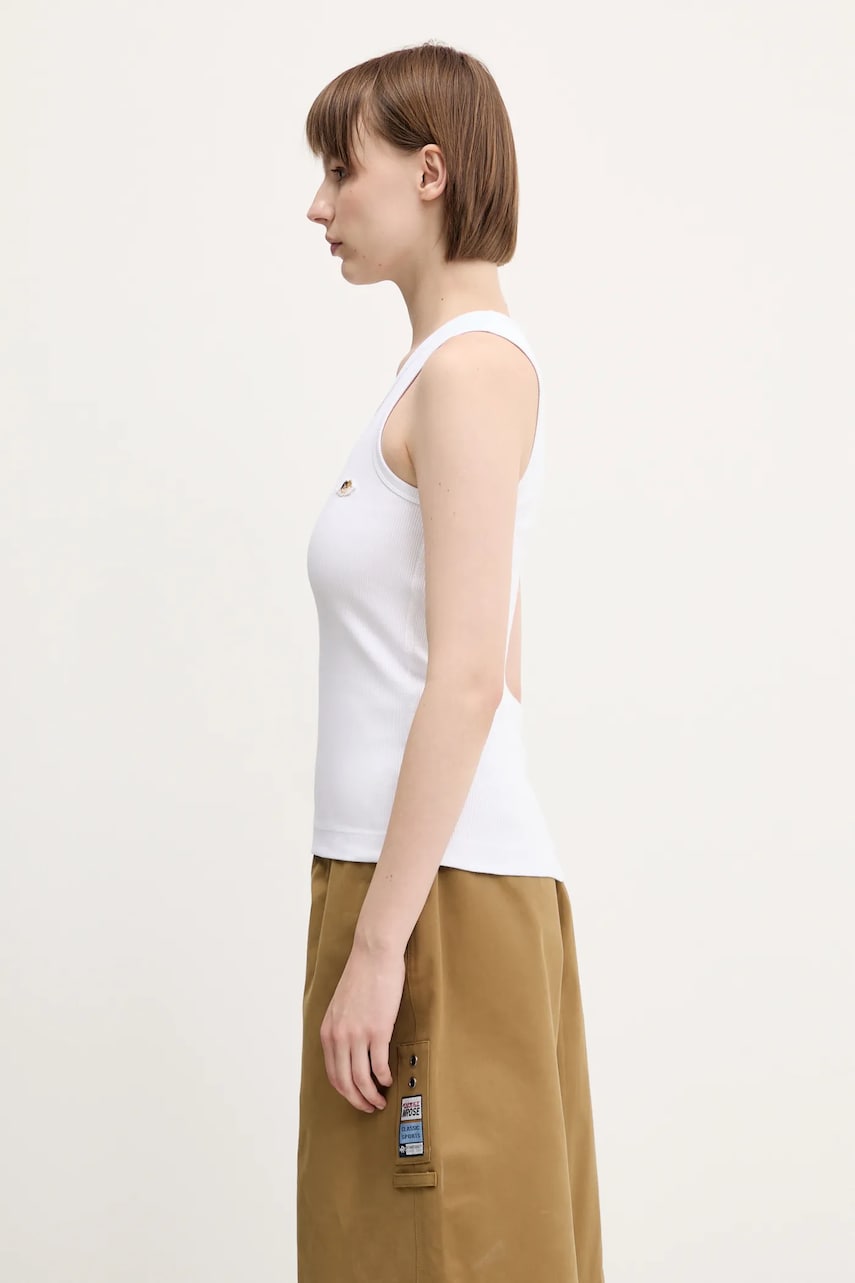 Tankkitoppi Fiorucci Fiorucci Angel Patch Ribbed Tank Top Valkoinen | W02SPTTA324CJ01WH01, 1