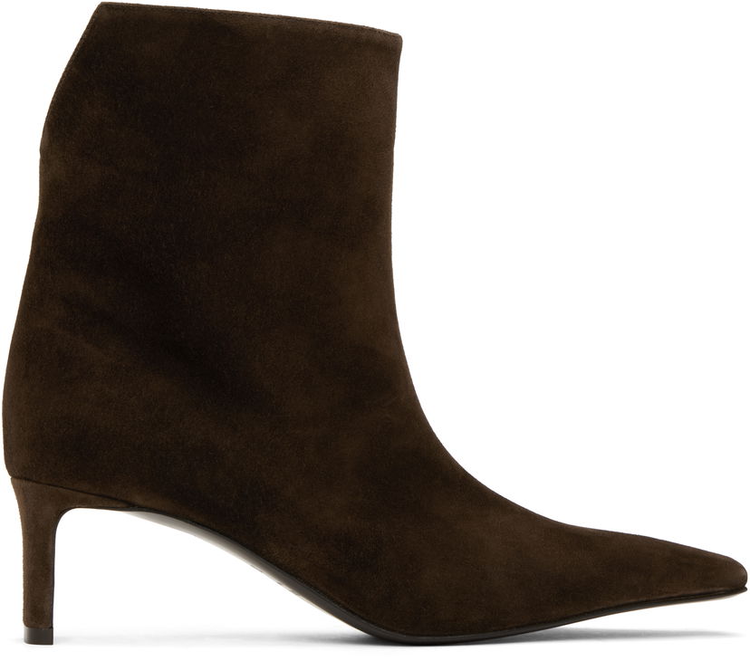 Vaatteet Khaite KHAITE Ona Suede Ankle Boots Ruskea | F1100-726