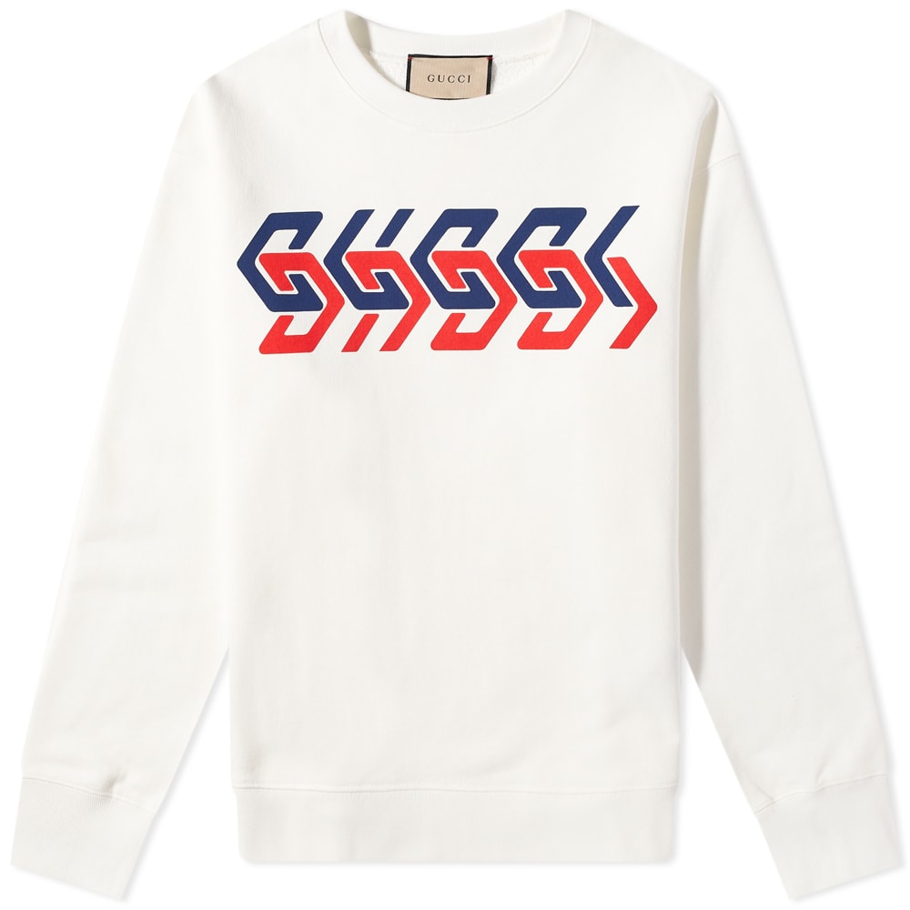Villapaita Gucci Geometric Block Logo Print Sweat Beige | 681217-XJDV3-9275, 0