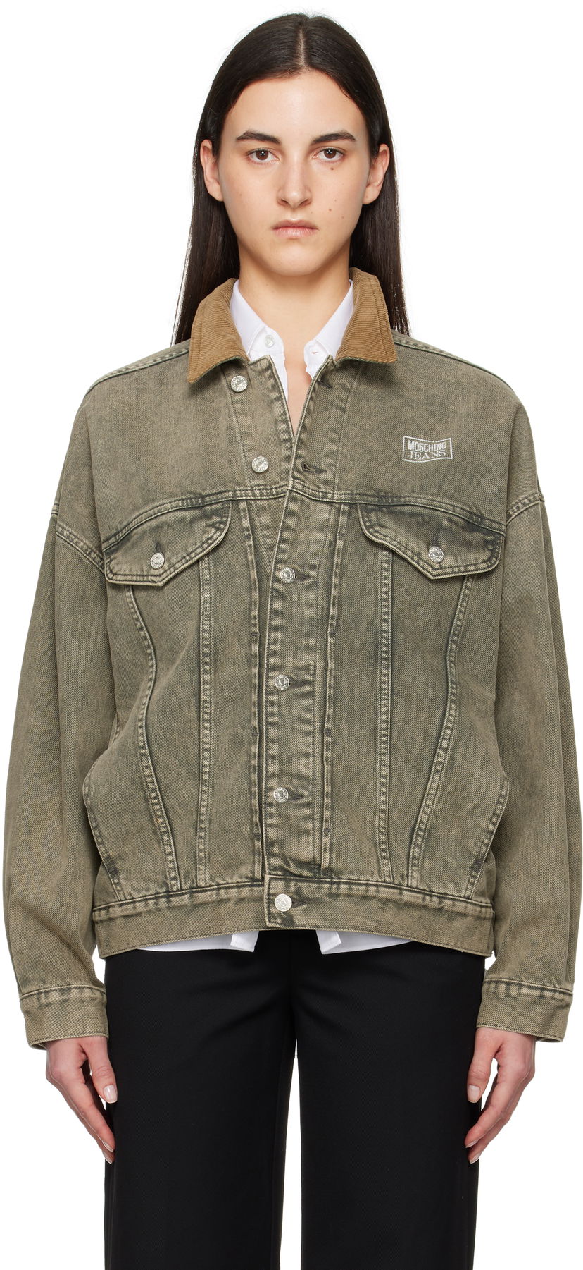 Takki Moschino Moschino Jeans Vintage Denim Jacket Vihreä | 251K10508