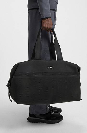 Matkalaukku BOSS BOSS Mixed-Structure Holdall Musta | 50548308, 1