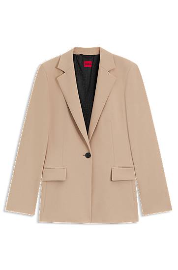 Takki BOSS Regular-Fit Stretch Blazer Beige | 50546778