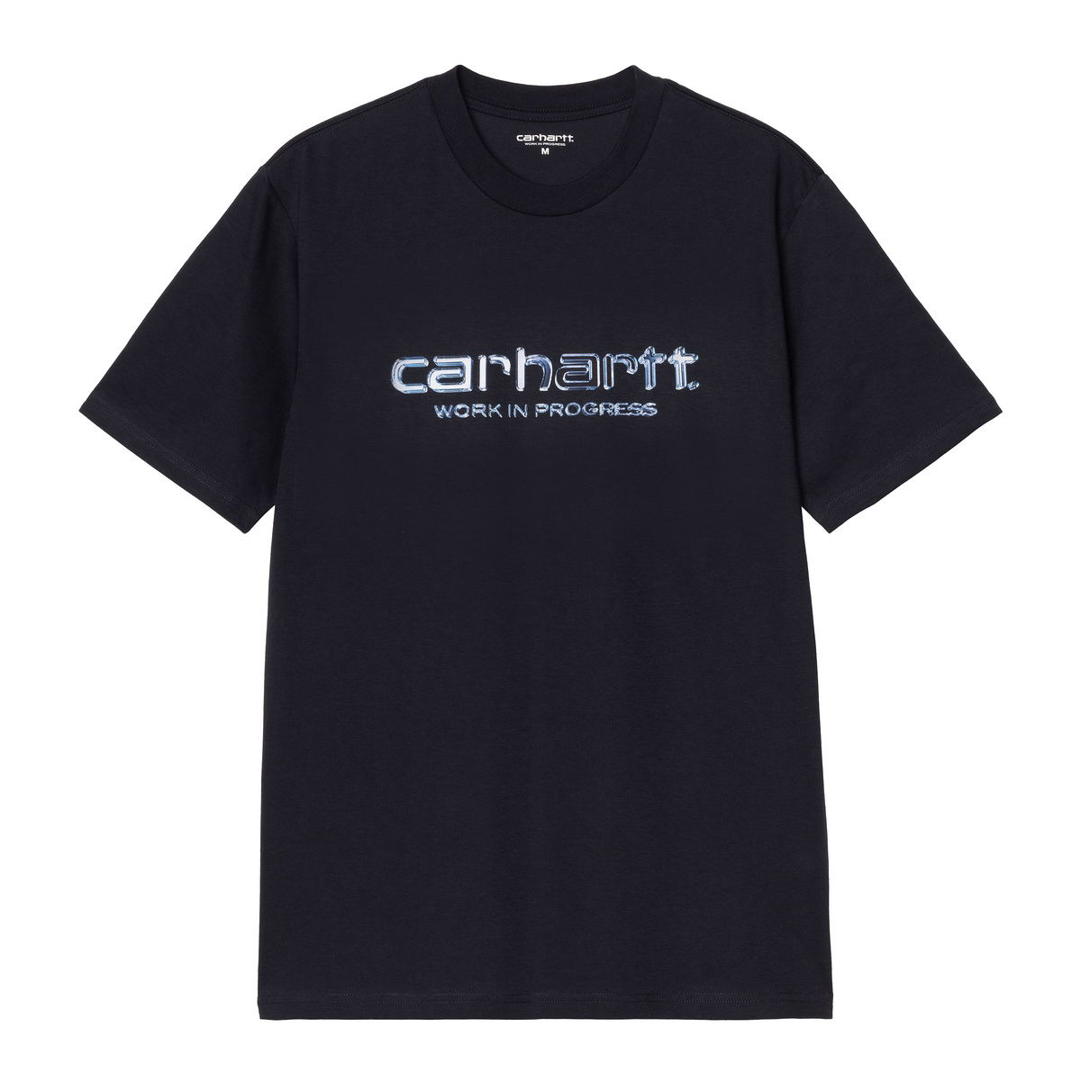 T-paita Carhartt WIP Short Sleeve Solar Chrome Script T-Shirt WIP Tummansininen | I035205_9, 0