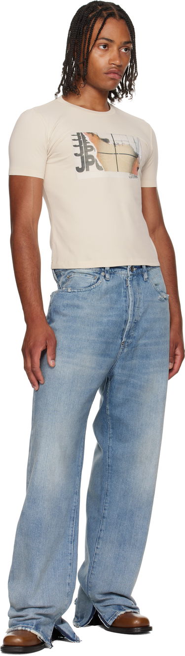 T-paita Jean Paul Gaultier Jean Paul Gaultier Printed T-Shirt Beige | 25/03-W-TO294-J002-691501, 3