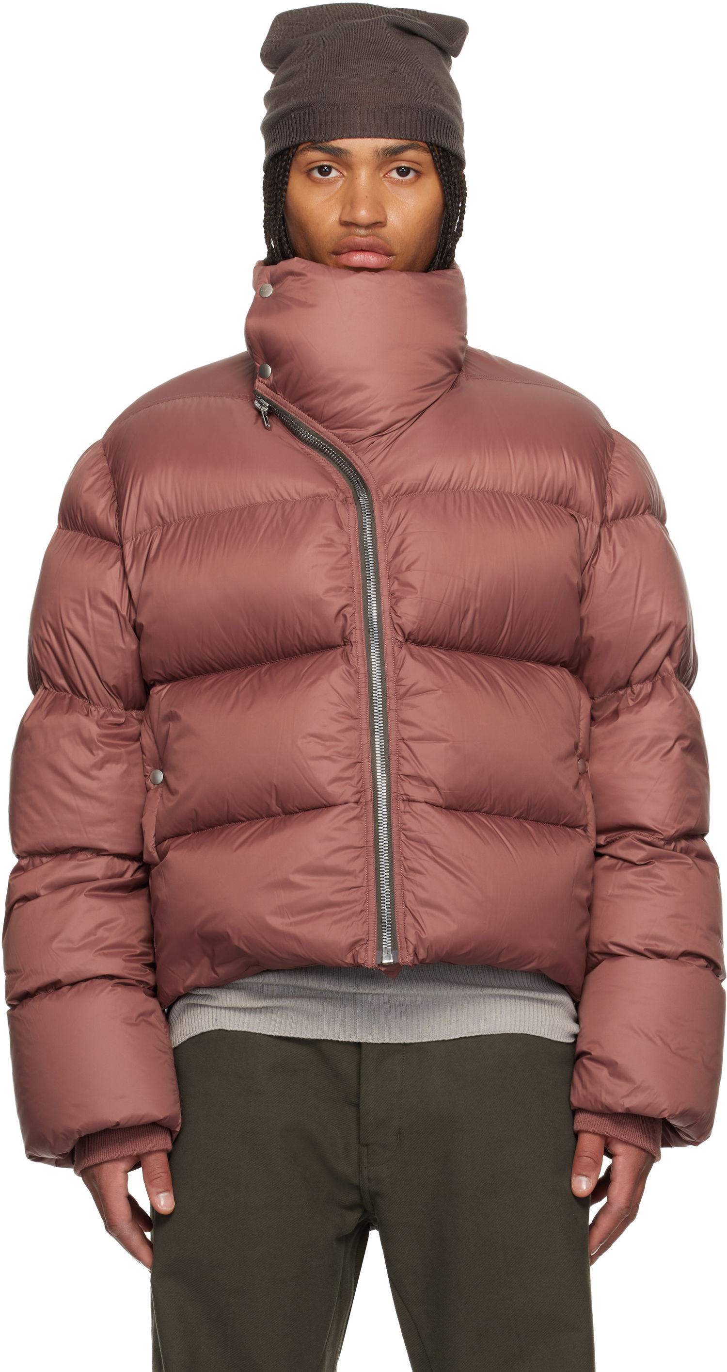 Puffer takki Rick Owens Rick Owens Concordians Turtle Down Jacket Vaaleanpunainen | RU02E1797 NPD3, 0