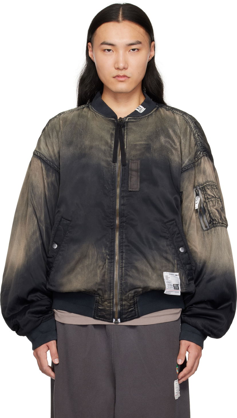 Bomber-takki Maison MIHARA YASUHIRO MIHARA YASUHIRO Distressed Flight Bomber Jacket Musta | J13BL151