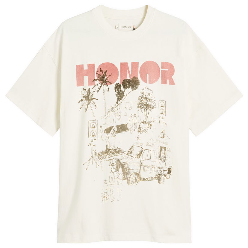 T-paita Honor The Gift Honor the Gift Block Party T-Shirt Valkoinen | HTG250243-BON