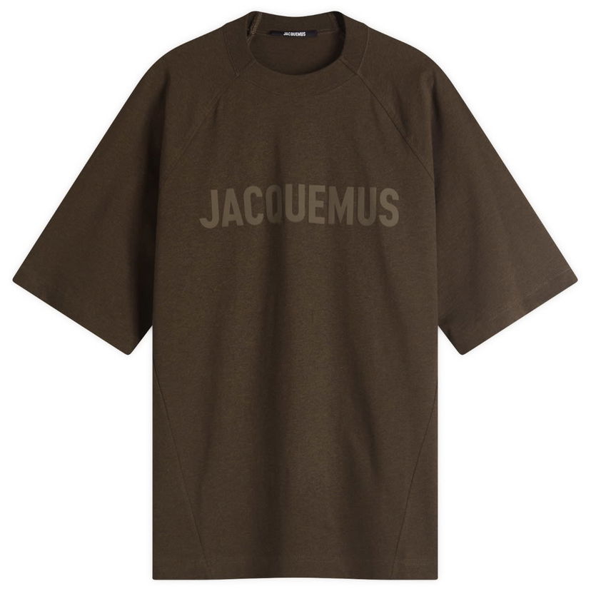 T-paita Jacquemus Jacquemus Typo Chest Logo T-Shirt, Size Large Ruskea | 24H245JS212-2011-080