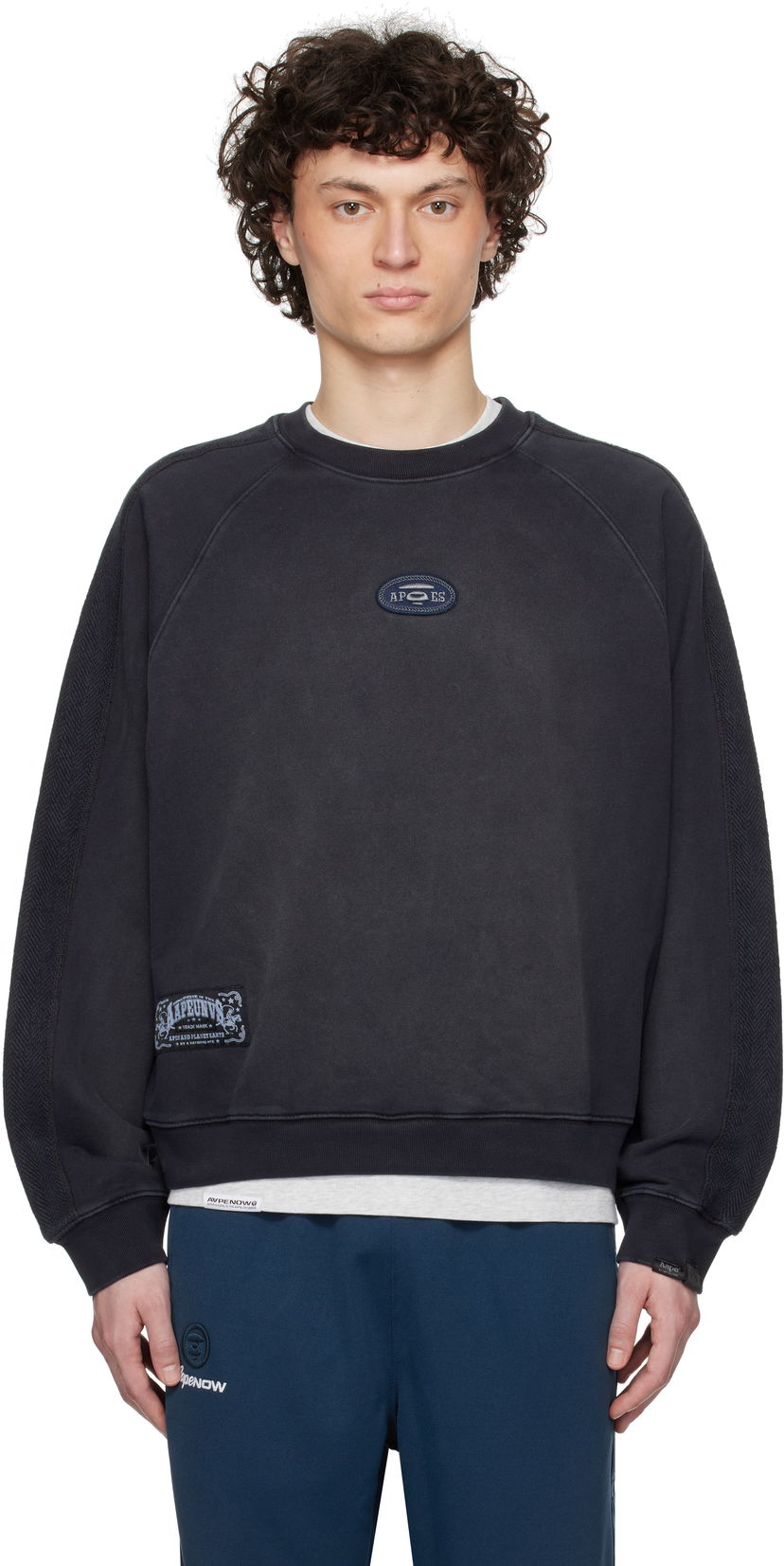 Villapaita AAPE by A Bathing Ape AAPE by A Bathing Ape Main Crewneck Sweatshirt Musta | AAPSWMC320XXNBKL