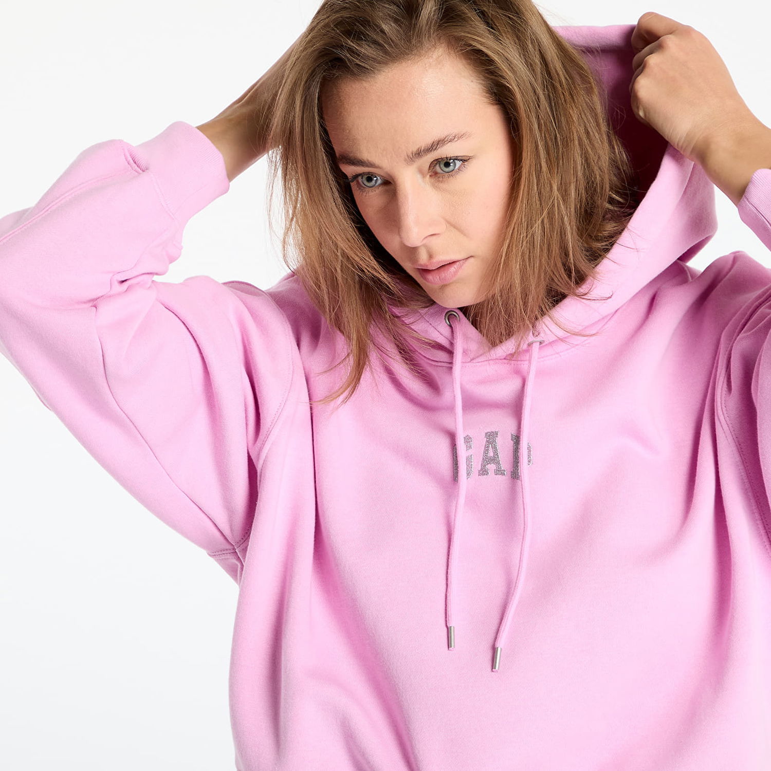 Huppari GAP GAP Oversized Logo Hoodie Vaaleanpunainen | 588015-01, 1