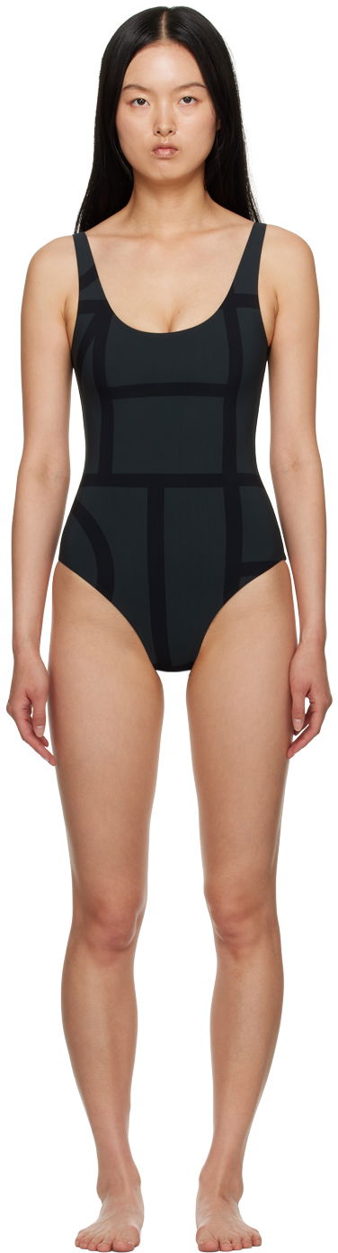 Uimapuvut TOTEME One-Piece Monogram Swimsuit Musta | 213-842-795