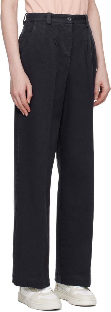 Housut A.P.C. A.P.C. Tressie Wide-Leg Trousers Musta | COGZV-F08398, 1