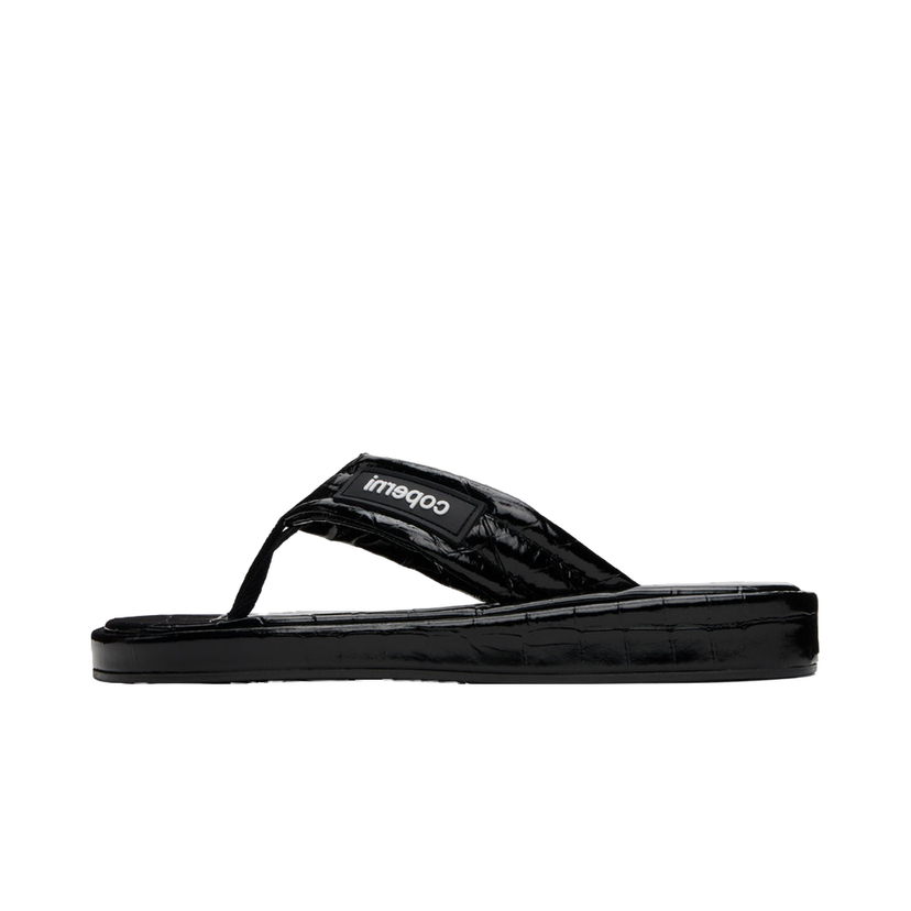 Tennarit ja kengät Coperni Embossed Logo Thong Platform Sandals Musta | COPSH37838