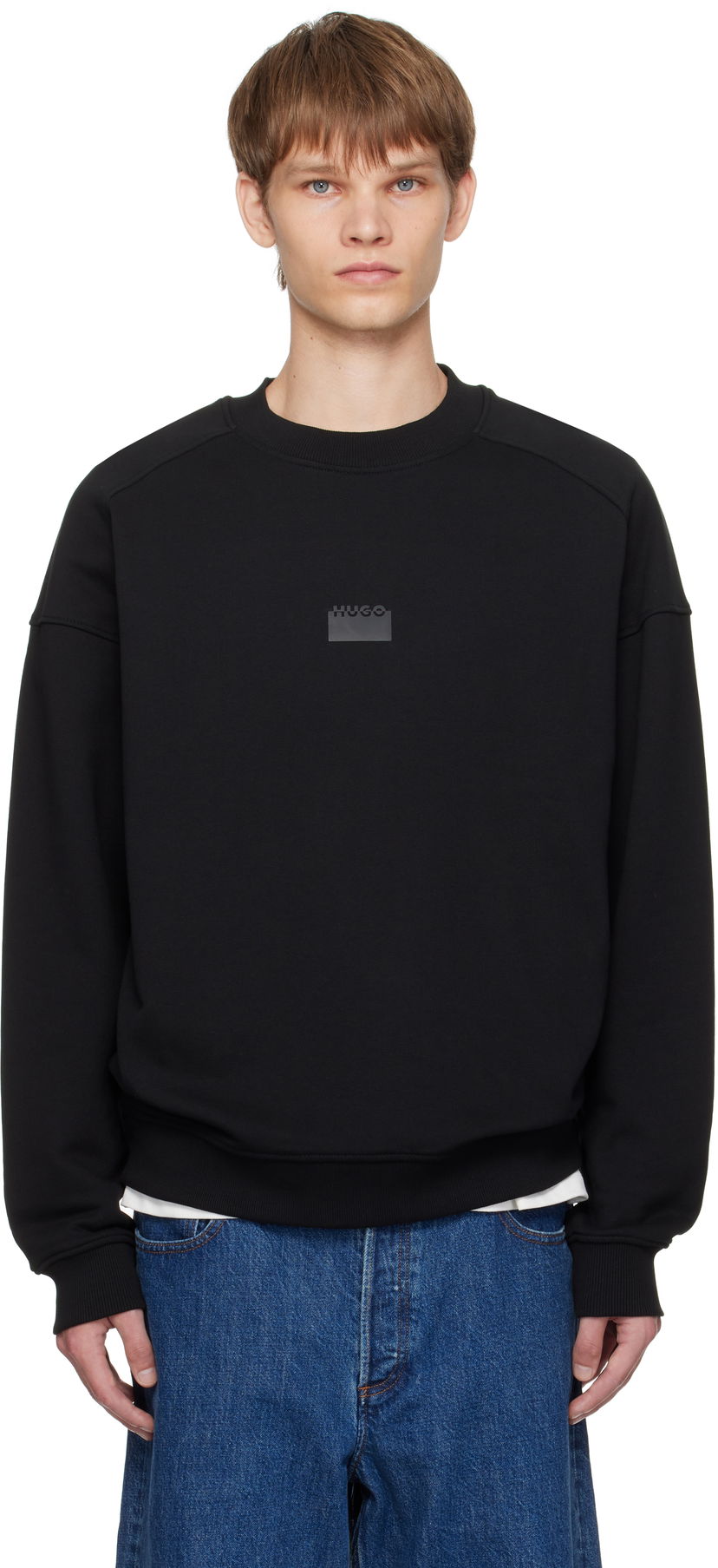 Huppari BOSS HUGO Bonded Logo Sweatshirt Musta | 50546672