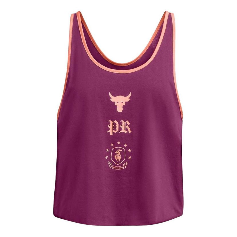 Tankkitoppi Under Armour Project Rock Badge of Honor Tank Top Violetti | 1386439-505