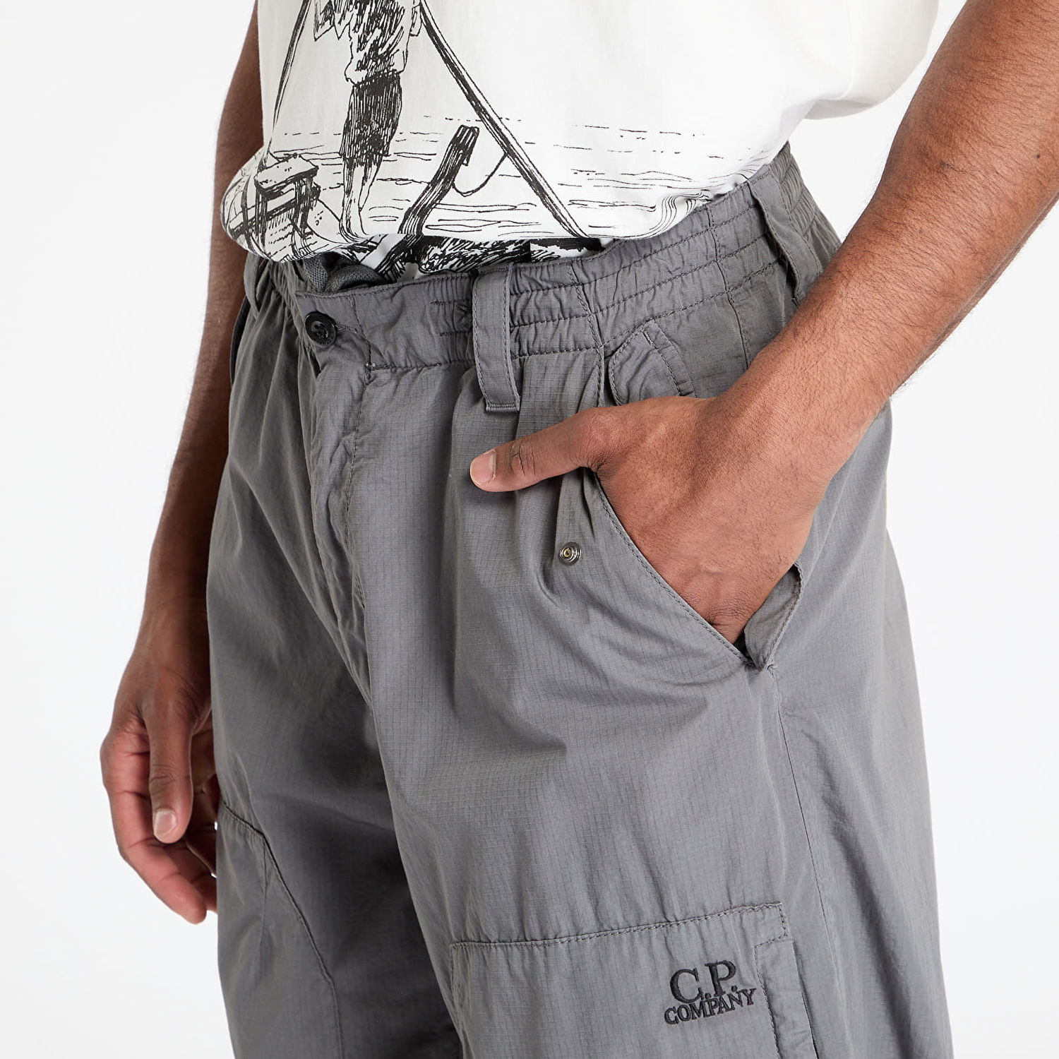 Cargo housut C.P. Company C.P. Company Loose Fit Rip Stop Pants Harmaa | 18CMPA272A006272G-935, 1