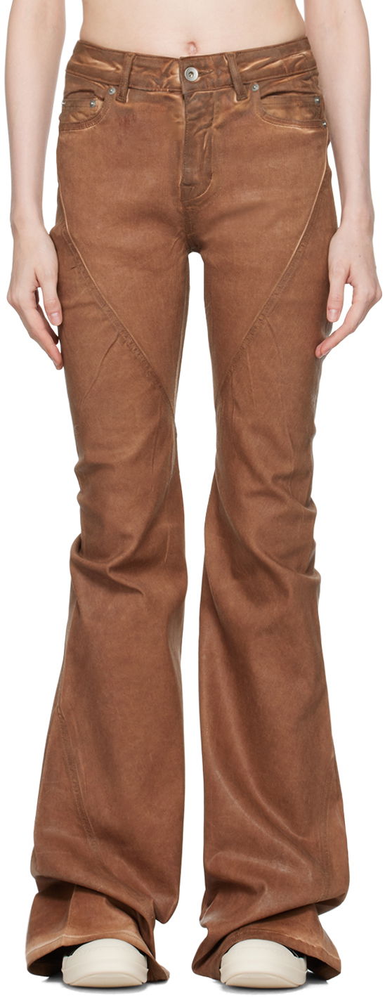 Jeans Rick Owens Bootcut Jeans Ruskea | DS02D2302 HSCF