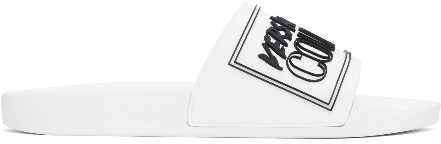 Tennarit ja kengät Versace Versace Jeans Couture Logo Shelly Pool Slides Valkoinen | E78YA3SQ3_EZSC22, 0