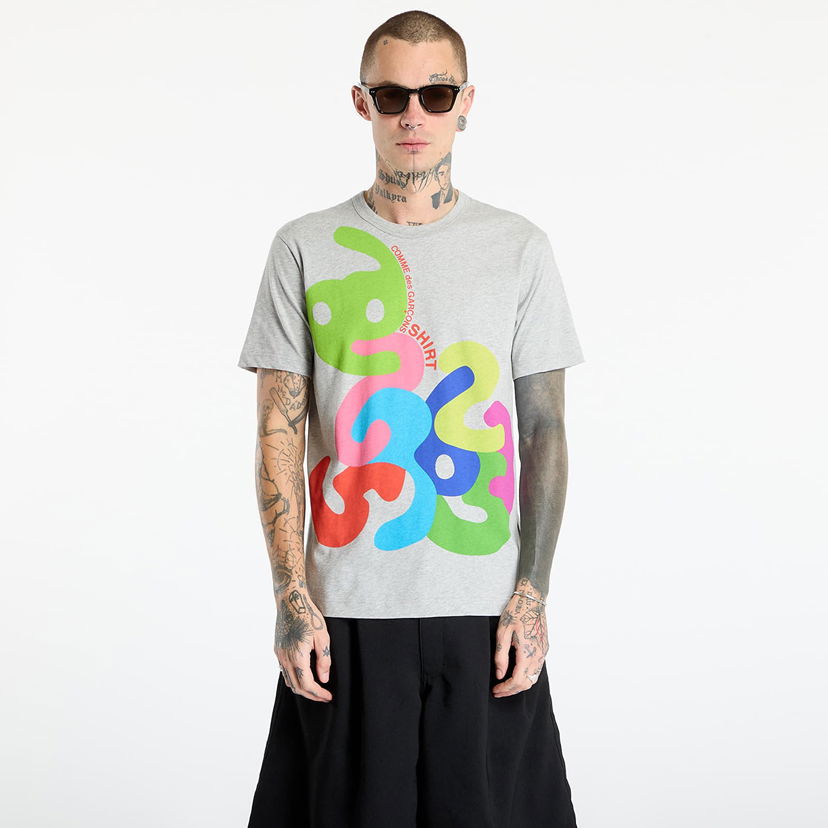 T-paita Comme des Garçons Comme des Garçons SHIRT T-Shirt With Graphic Print Harmaa | FP-T003-W25 Black