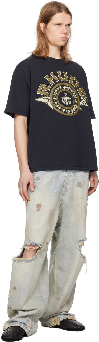 T-paita Rhude Rhude Caviar Graphic T-Shirt Musta | RHPS25TT05012, 3