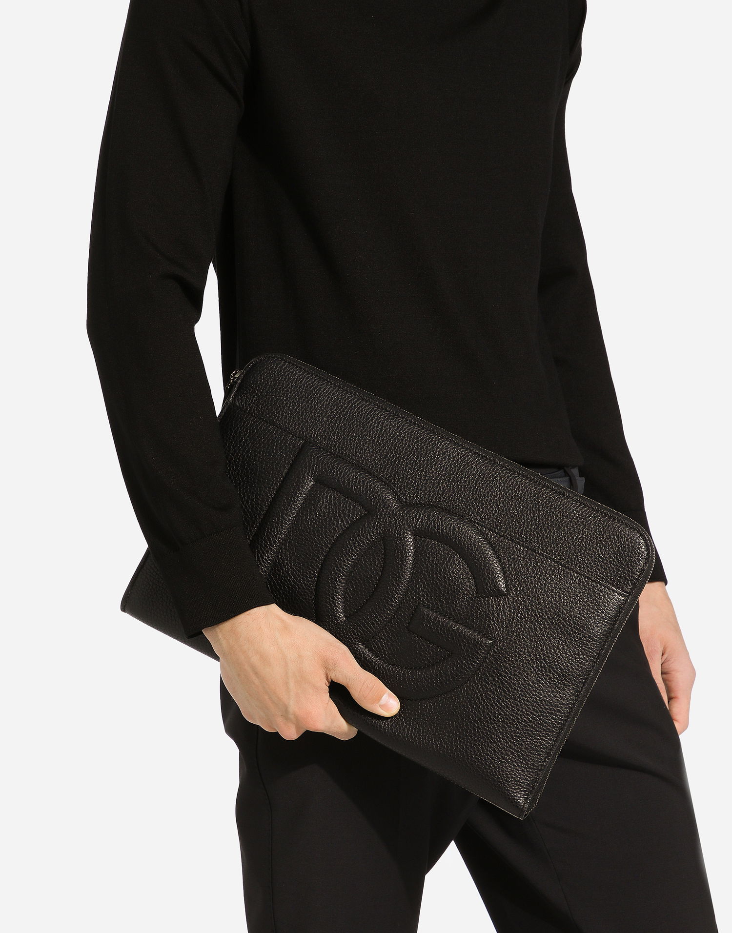 Lompakko Dolce & Gabbana Large Deerskin Clutch Musta | BM2337A803480999, 1