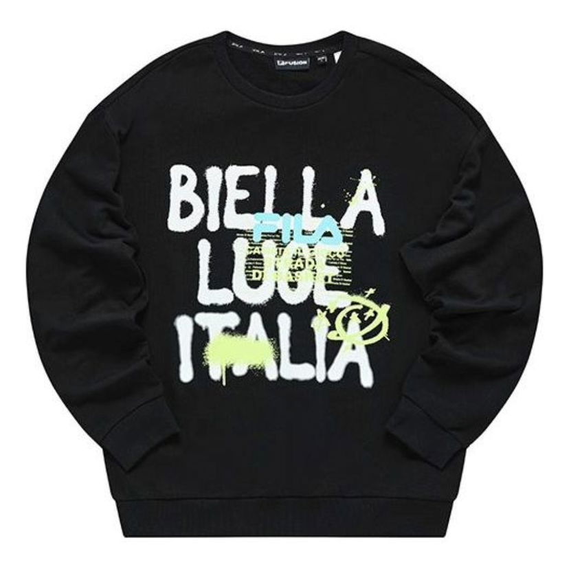 Villapaita FILA Fusion Letter Printed Sweatshirt Musta | T11M235205F-BK
