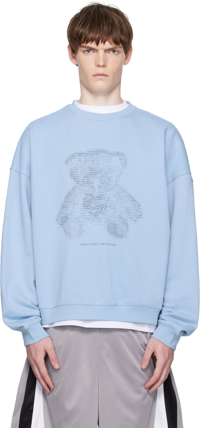 Huppari We11done Coding Teddy Sweatshirt Sininen | WD-TS2-25-789-U-BL