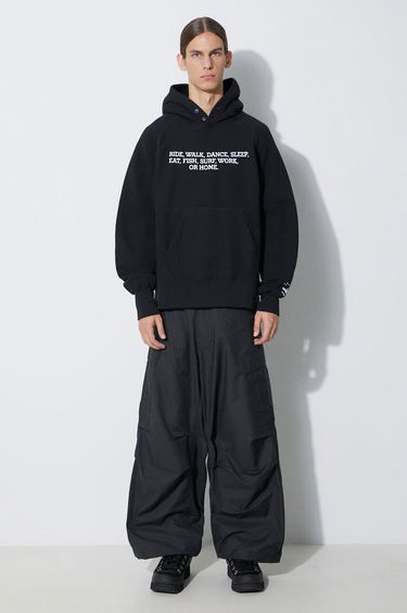 Huppari Engineered Garments Raglan Hoodie With Print Musta | 23F1B021.NP098, 1