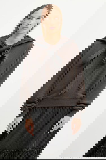Huppari JW Anderson JW Anderson Tied Bow Hoodie Ruskea | JW0244.PG1719, 0
