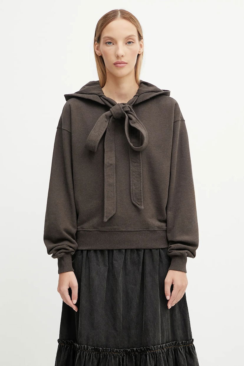 Huppari JW Anderson JW Anderson Tied Bow Hoodie Ruskea | JW0244.PG1719