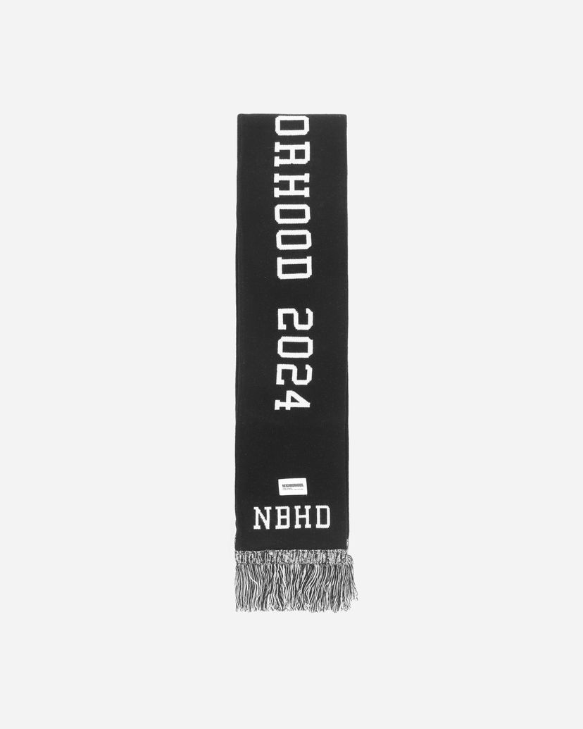 Huivi Neighborhood Knitted Logo Scarf Musta | 24213NH-AC01 BK