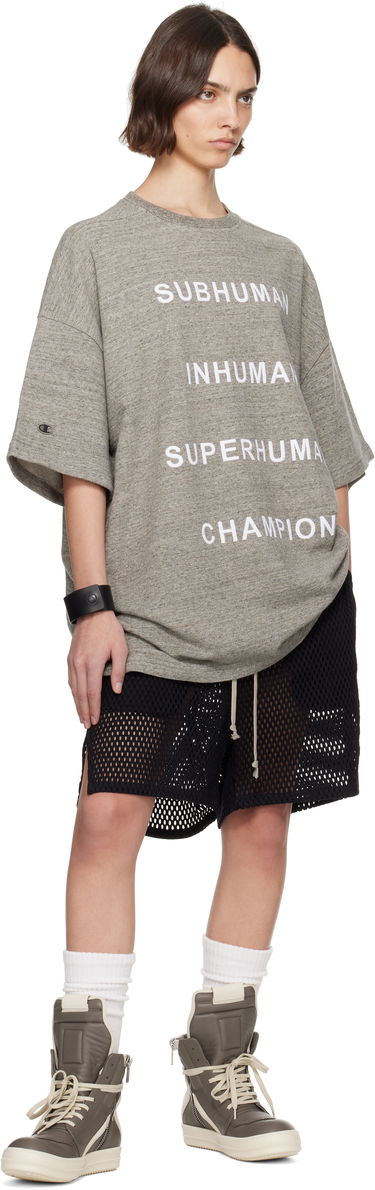 T-paita Rick Owens Rick Owens Champion Edition Tommy T-Shirt Harmaa | CW01E1674 CHMJ, 3