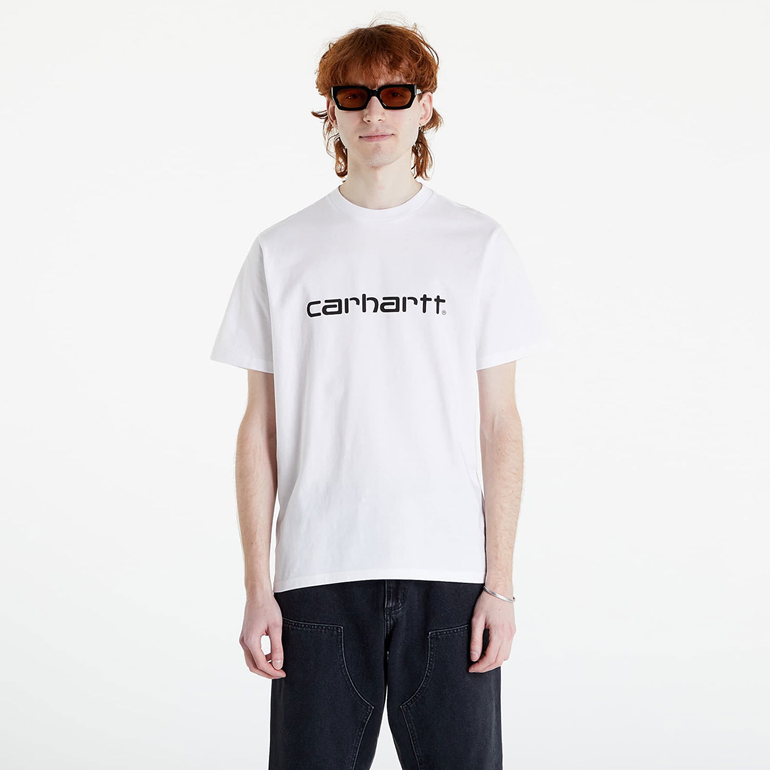 T-paita Carhartt WIP S/S Script Valkoinen | I031047.00AXX, 1