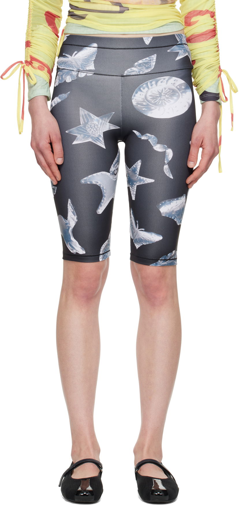 Shortsit Chopova Lowena Chopova Lowena Workshop Print Bike Shorts Musta | 4113