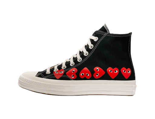 Tennarit ja kengät Converse Comme des Garcons x Chuck Taylor All Star 70 Hi PLAY "Multi-Heart Black" Musta | A08147C/AZ-K127-001-1