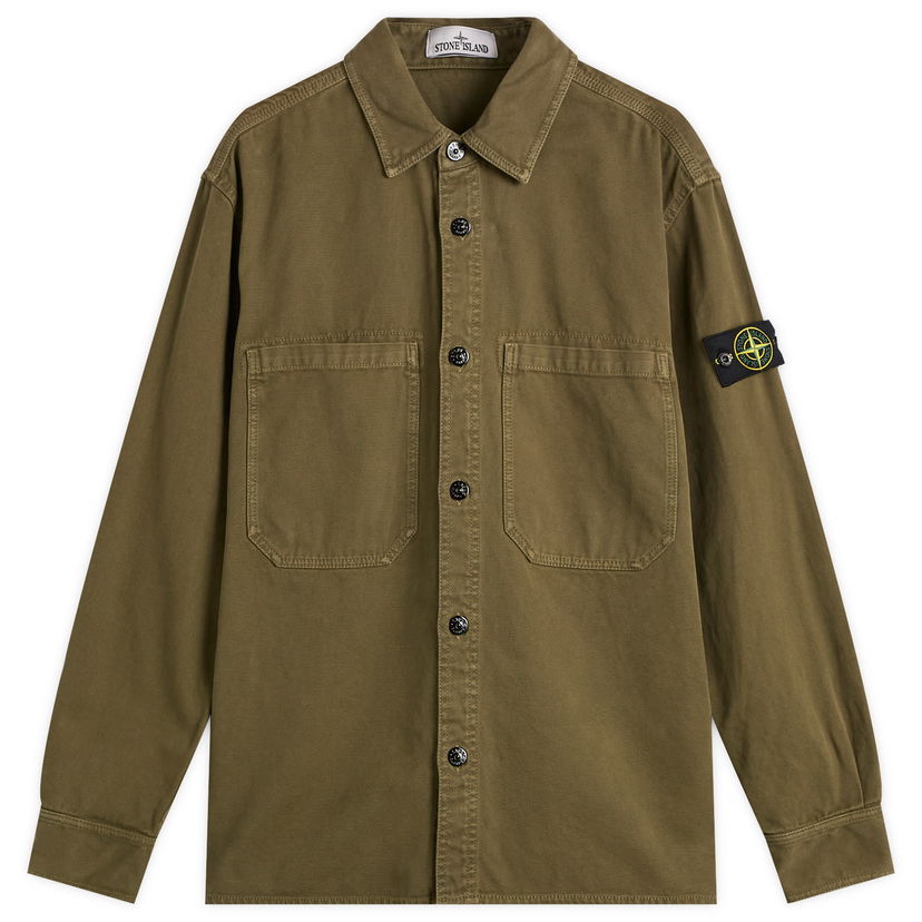 Takki Stone Island Old Effect Garment Dyed Overshirt Vihreä | K2S151200025-V0154