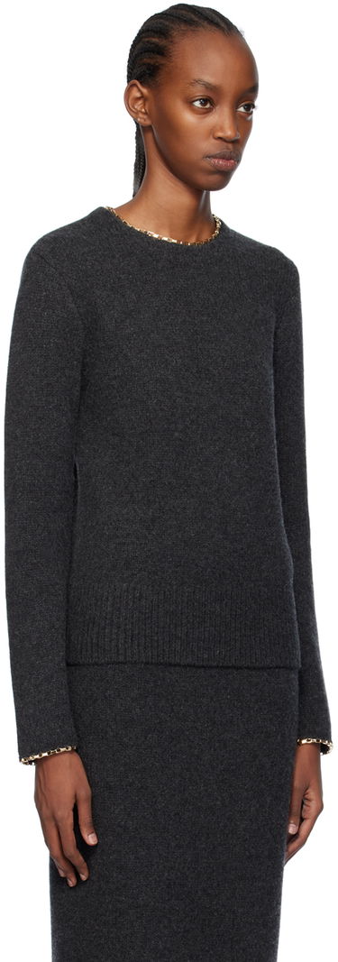 Villapaita TOTEME TOTEME Chain-Edge Sweater Harmaa | 241-WRT1015-YA0004, 1