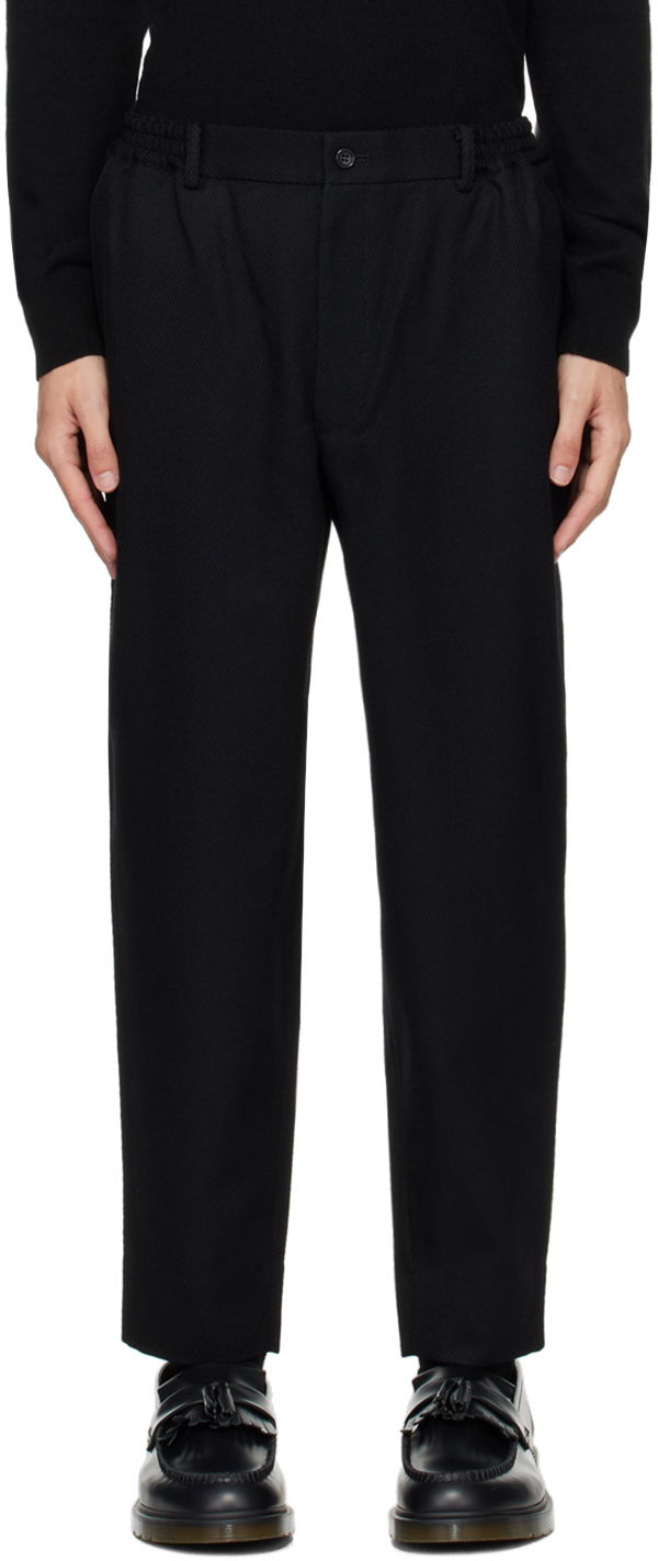 Housut Comme des Garçons Homme Deux Wool Trousers Musta | DN-P031-051