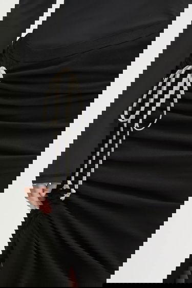 Hame Rick Owens Rick Owens DRKSHDW Soft Edfu Long Maxi Skirt Musta | DS02E7337.JDB, 3