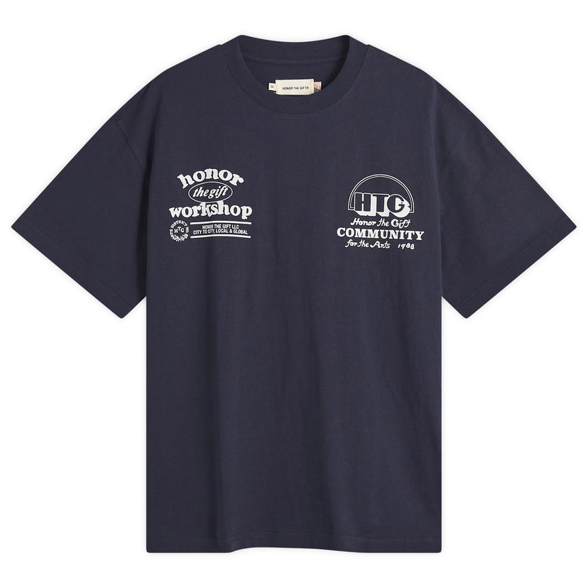 T-paita Honor The Gift Workshop Community 1988 T-Shirt Tummansininen | HTG250391-NVY