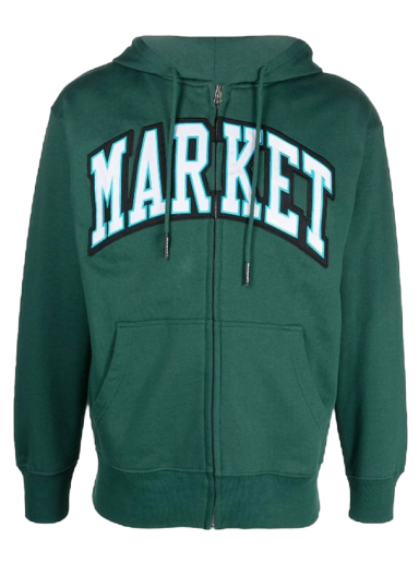 Huppari MARKET Arc Zip-Up Hoodie Vihreä | 397000384-2