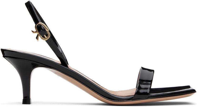 Asusteet Gianvito Rossi Gianvito Rossi Ribbon Kitten Heel Sandals Musta | G32091-55RIC-VER