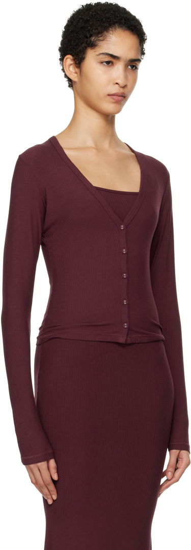 Villapaita SKIMS Lounge Knit Cardigan Musta | LS-LST-6742W, 4