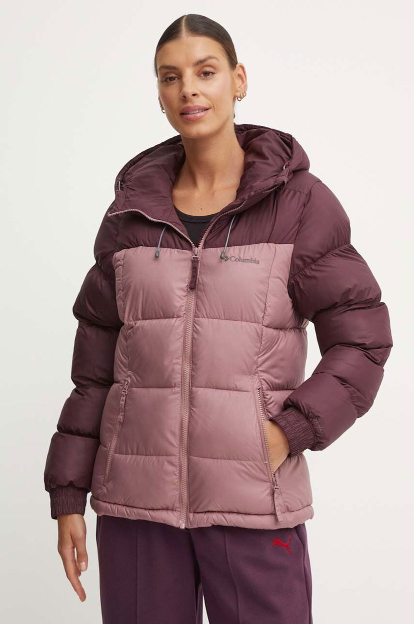 Puffer takki Columbia Pike Lake Winter Hooded Jacket Violetti | 2051374