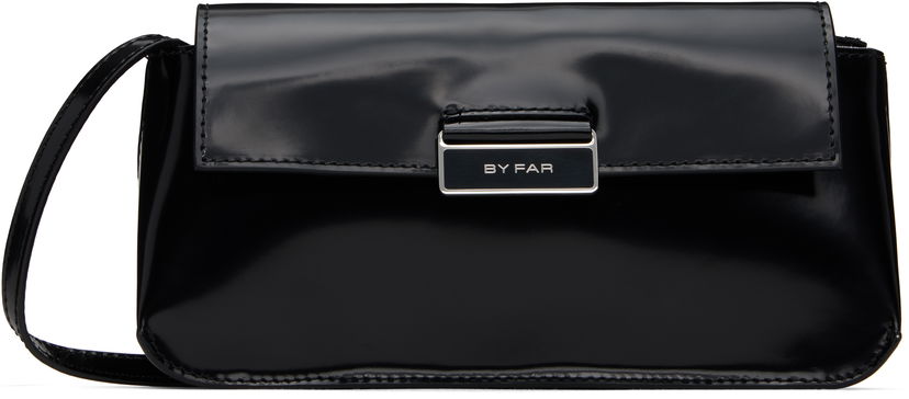 Olkalaukku BY FAR Semi Patent Leather Shoulder Bag Musta | 23PFTPCOBLWSMA