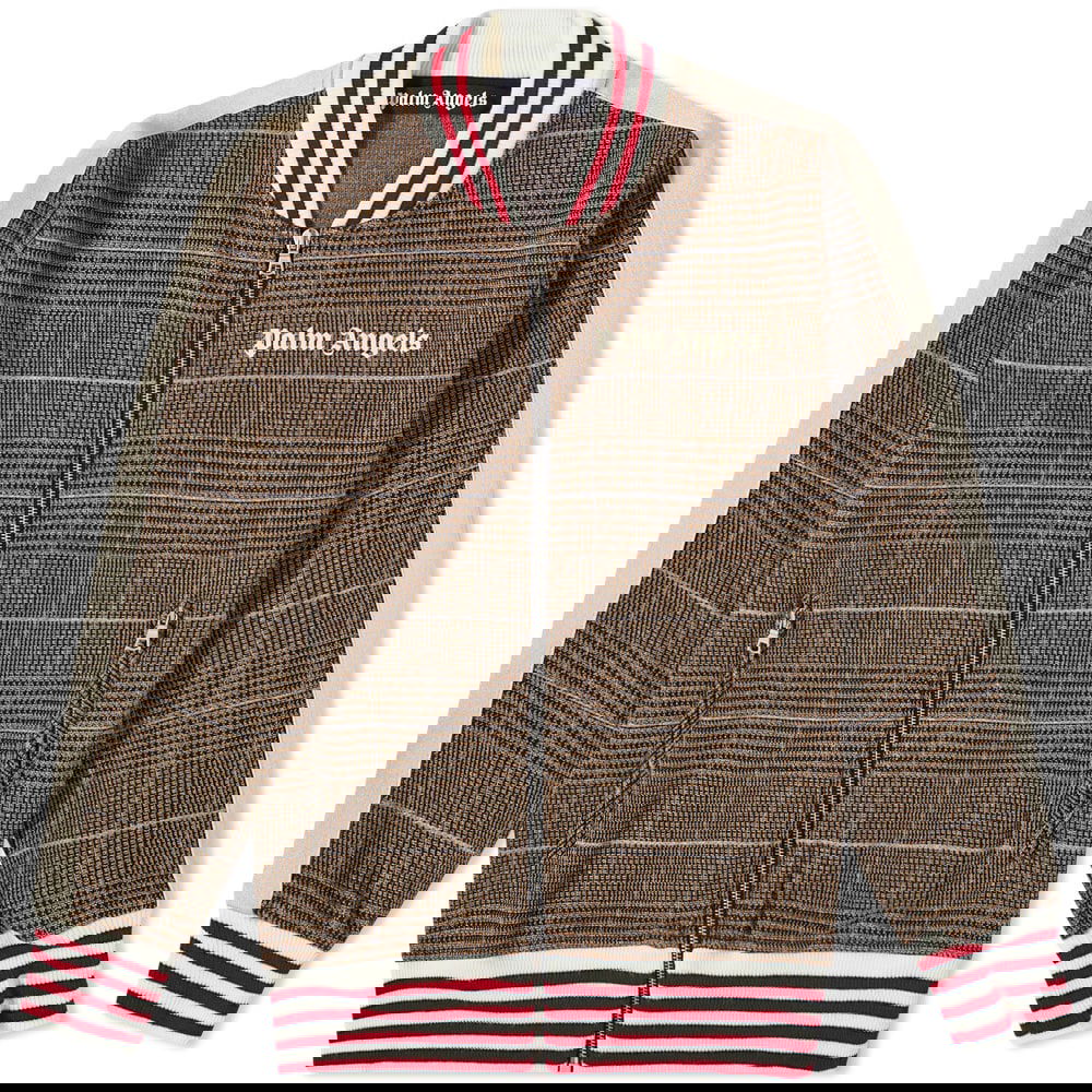 Bomber-takki Palm Angels Checked Track Bomber Jacket Ruskea | PMBD035F22FAB0016003, 0